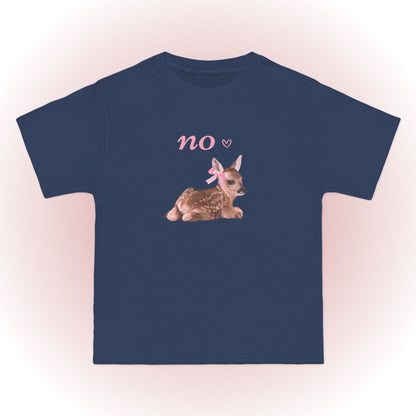 Funny Fawn with Pink Bow girly oversized T-Shirt 🎀