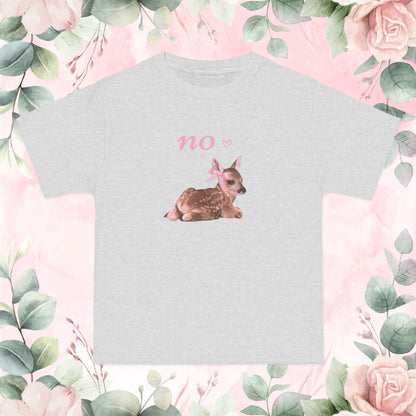 Funny Fawn with Pink Bow girly oversized T-Shirt 🎀