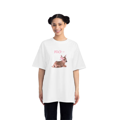 Funny Fawn with Pink Bow girly oversized T-Shirt 🎀