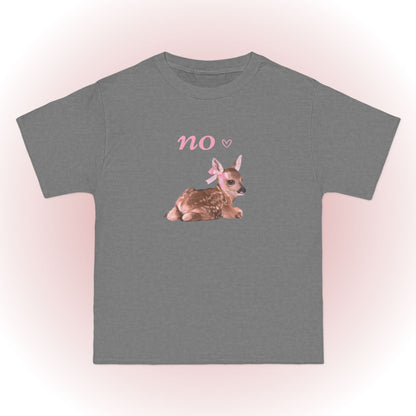 Funny Fawn with Pink Bow girly oversized T-Shirt 🎀