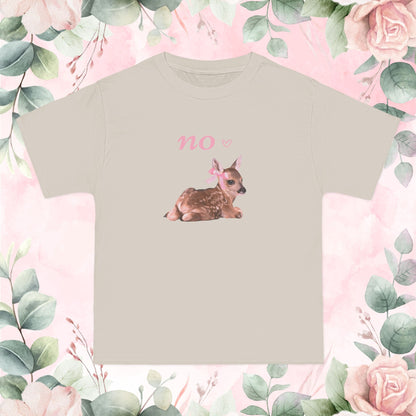 Funny Fawn with Pink Bow girly oversized T-Shirt 🎀