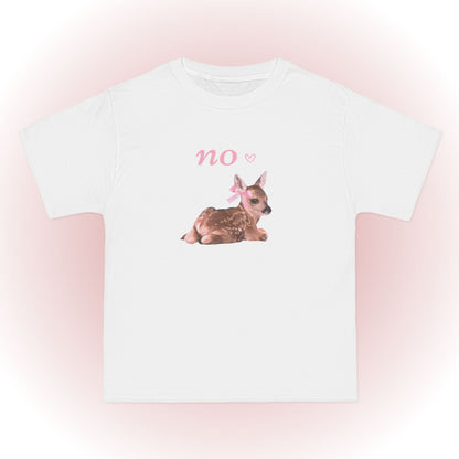Funny Fawn with Pink Bow girly oversized T-Shirt 🎀