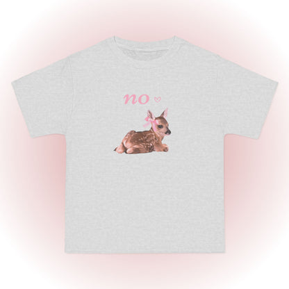 Funny Fawn with Pink Bow girly oversized T-Shirt 🎀