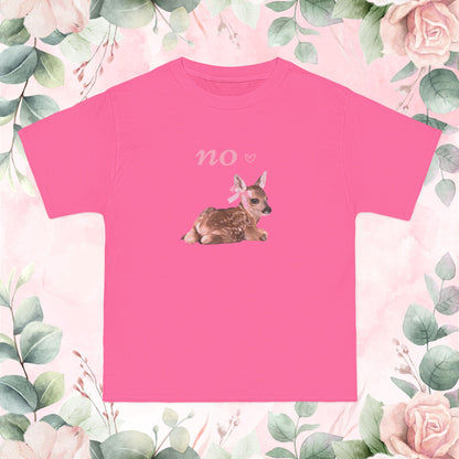 Funny Fawn with Pink Bow girly oversized T-Shirt 🎀