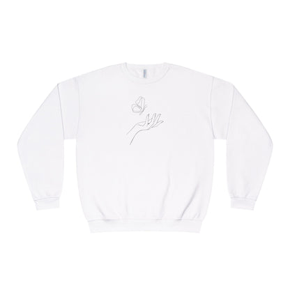 Sign of Hope 🫶🏻 | Cozy Sweatshirt with Message on Back
