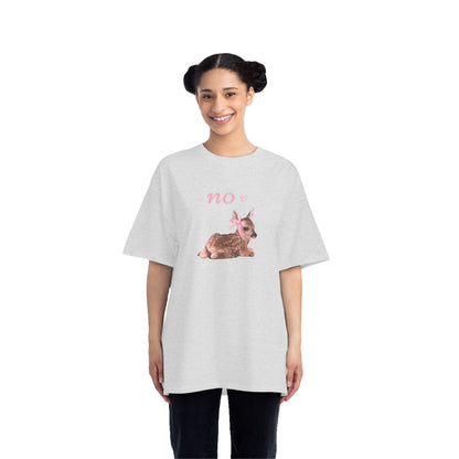 Funny Fawn with Pink Bow girly oversized T-Shirt 🎀