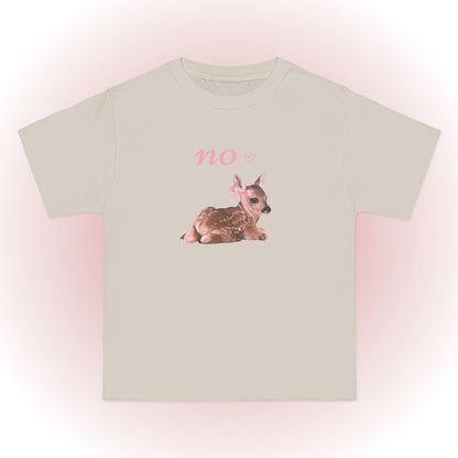 Funny Fawn with Pink Bow girly oversized T-Shirt 🎀