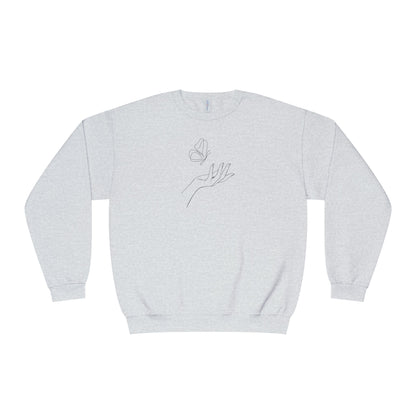 Sign of Hope 🫶🏻 | Cozy Sweatshirt with Message on Back
