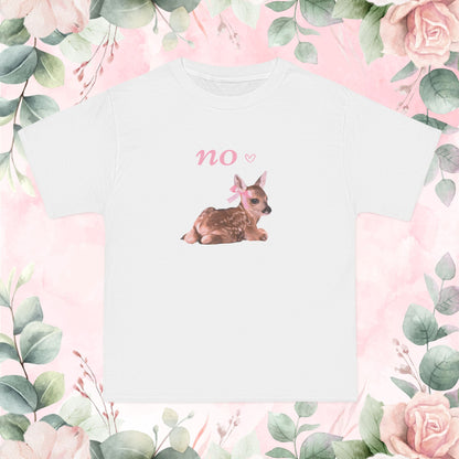 Funny Fawn with Pink Bow girly oversized T-Shirt 🎀