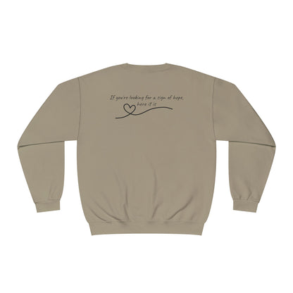 Sign of Hope 🫶🏻 | Cozy Sweatshirt with Message on Back