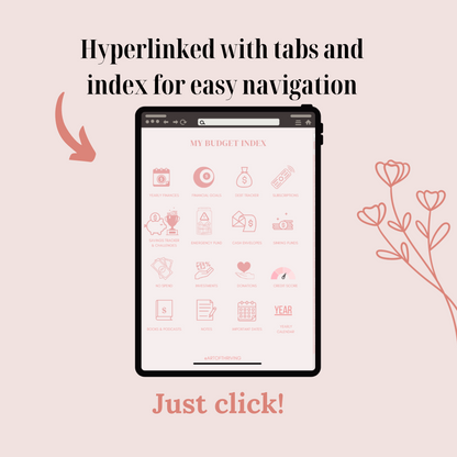 Digital Budget Planner 💲 | Pink Elegant Floral Aesthetic 🌷