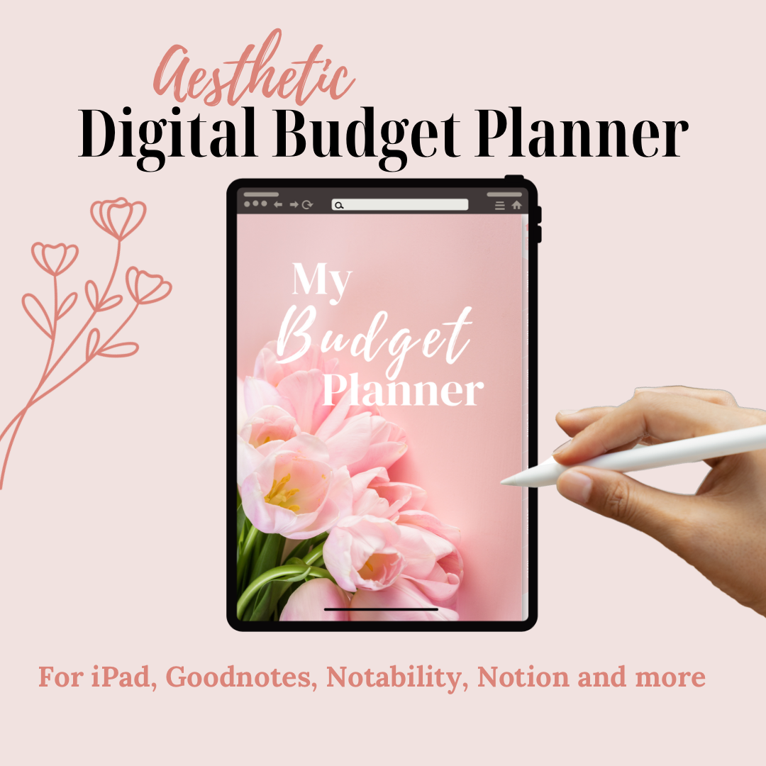 Digital Budget Planner 💲 | Pink Elegant Floral Aesthetic 🌷