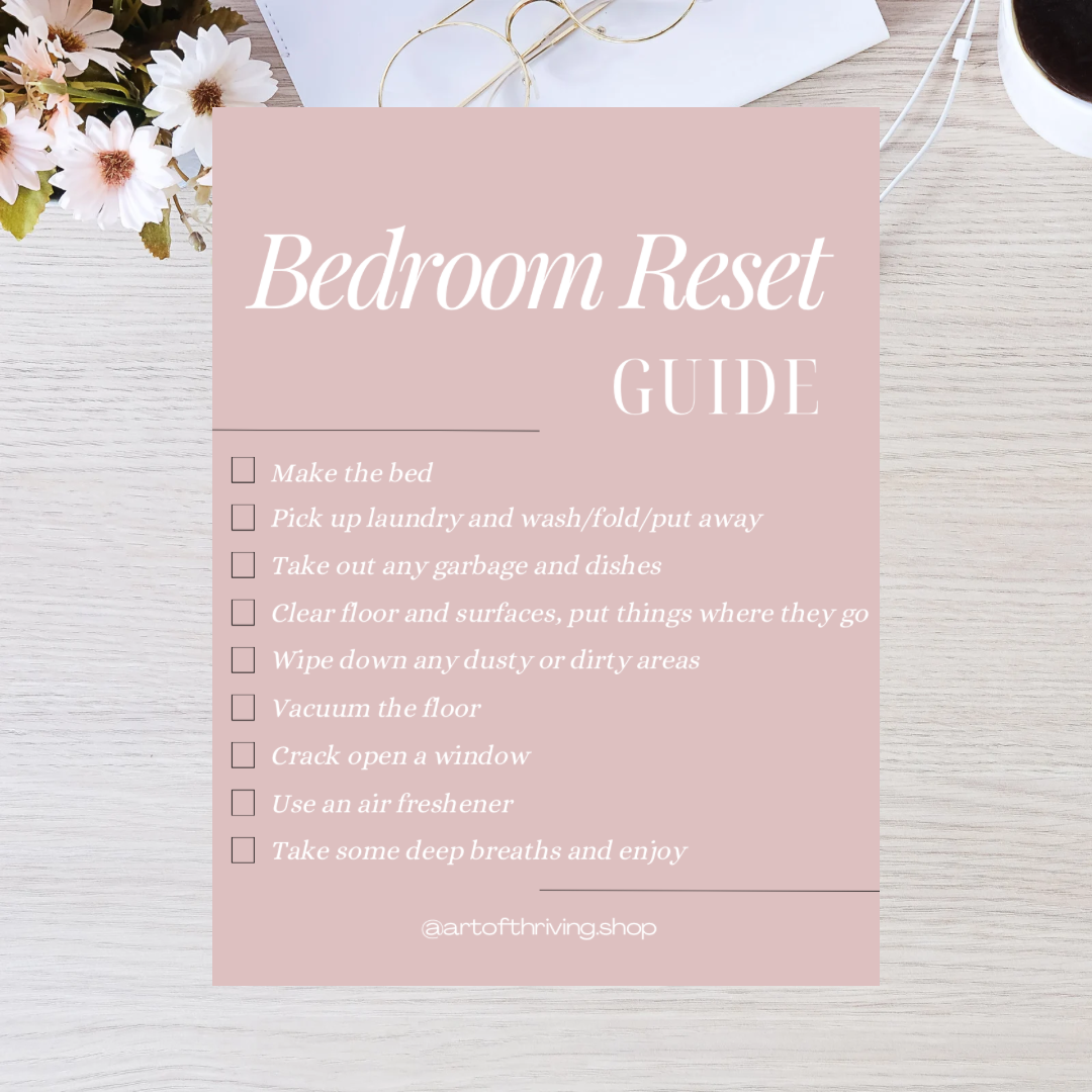 Bedroom Reset Guide Printable Checklist